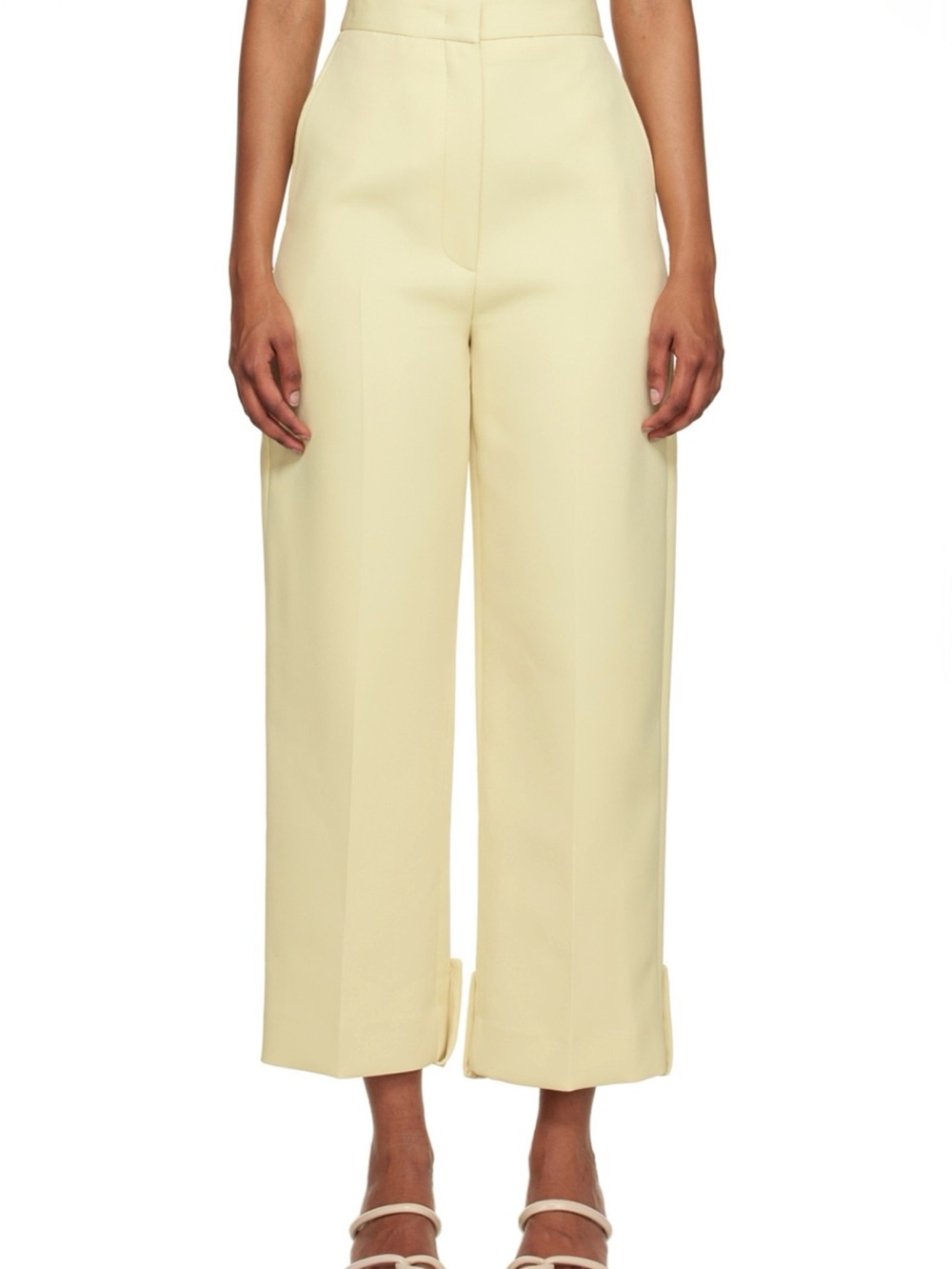 Recto Yellow Roll-Up Trousers
